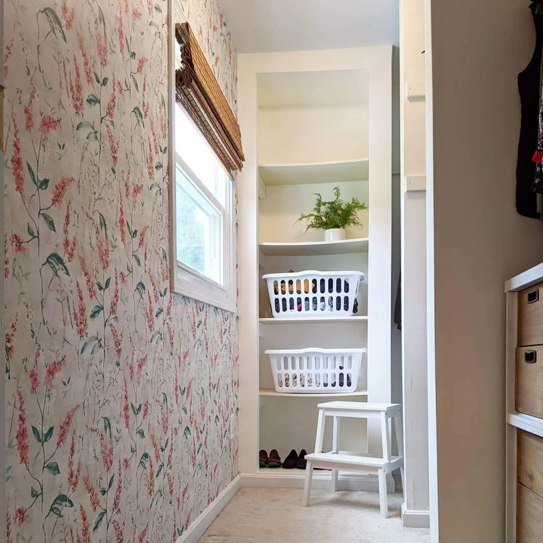 Master Closet Refresh with Wallpaper